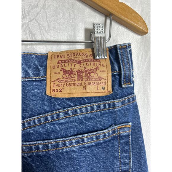 VTG Levis Jeans 512 15 Jr M Slim Fit Straight Leg 1998 Medium Wash Blue Denim - Picture 13 of 15